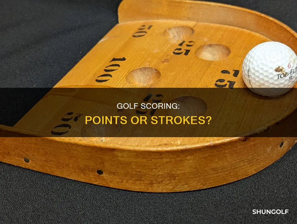 is golf score measured in points