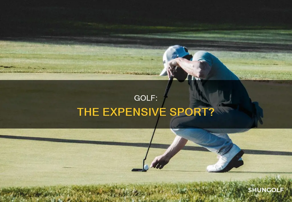 is golf the most expensive sport