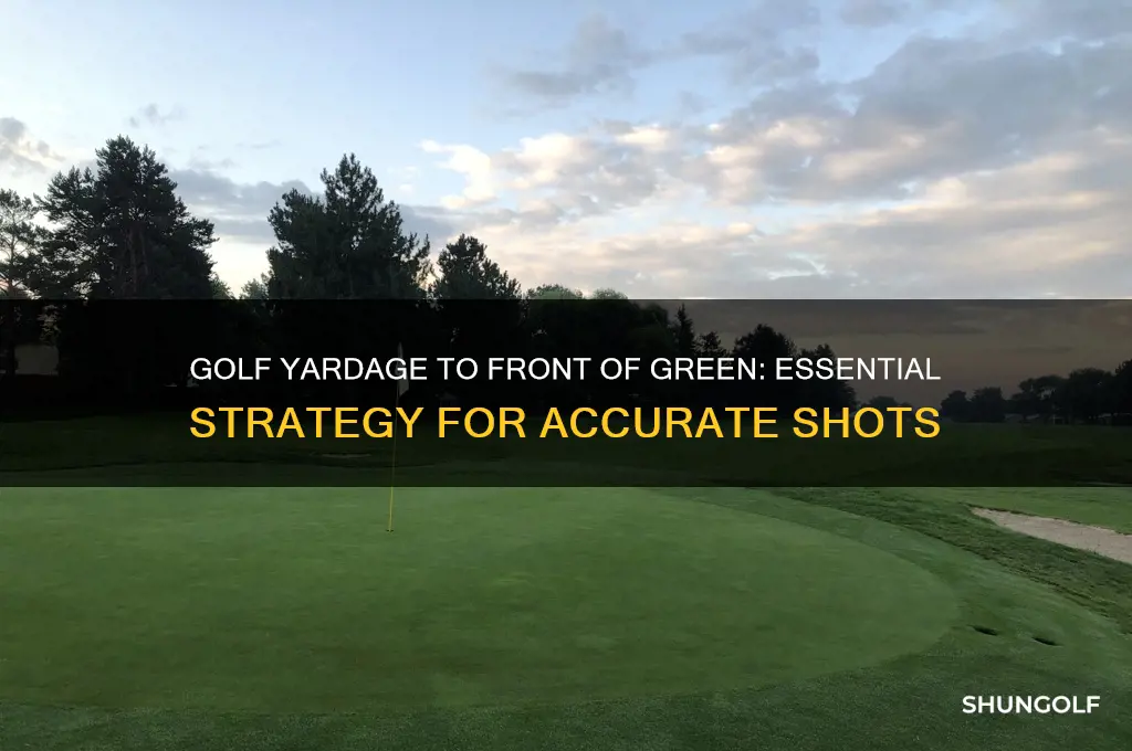 is golf yardage to front of green