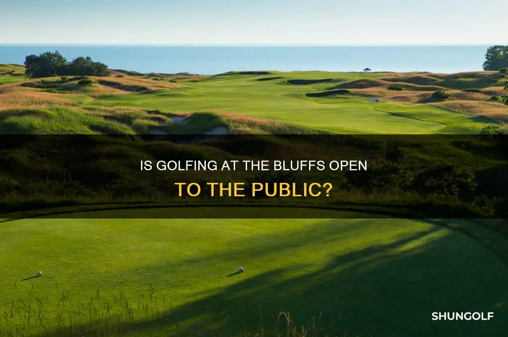 is golfing at the bluffs open to the public