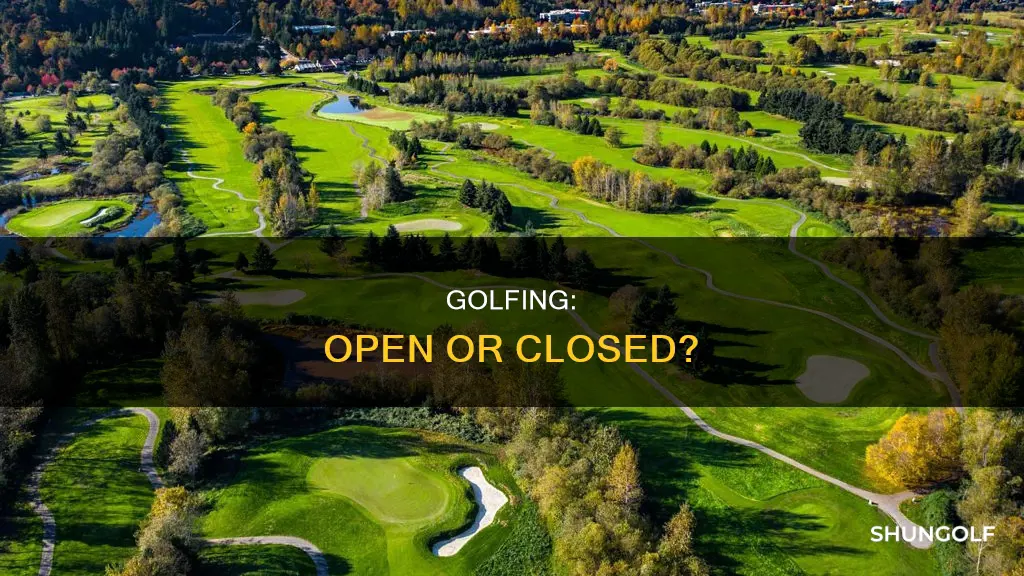is golfing closed