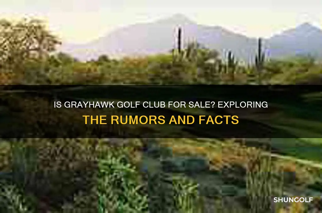 is grayhawk golf club for sale