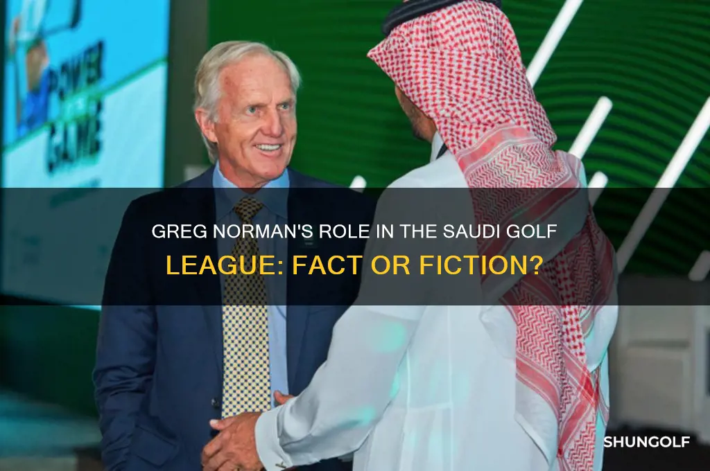 is greg norman involved in the saudi golf league