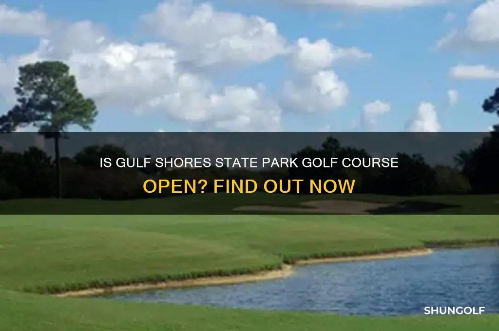 is gulfshores state park golf course open