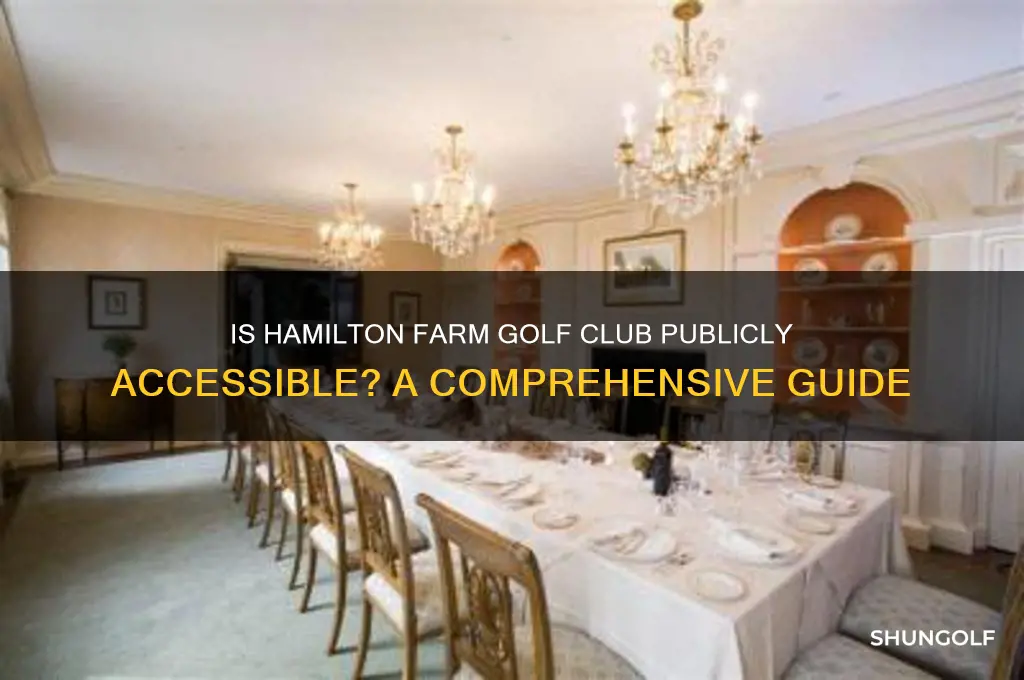 is hamilton farm golf club open to public