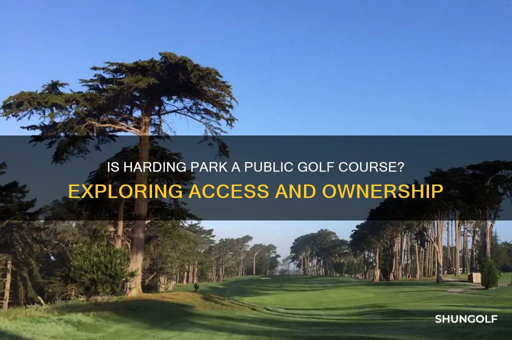 is harding park a public golf course