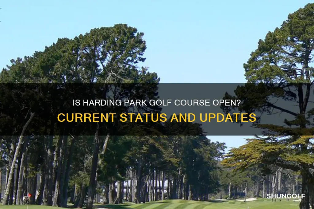 is harding park golf course open