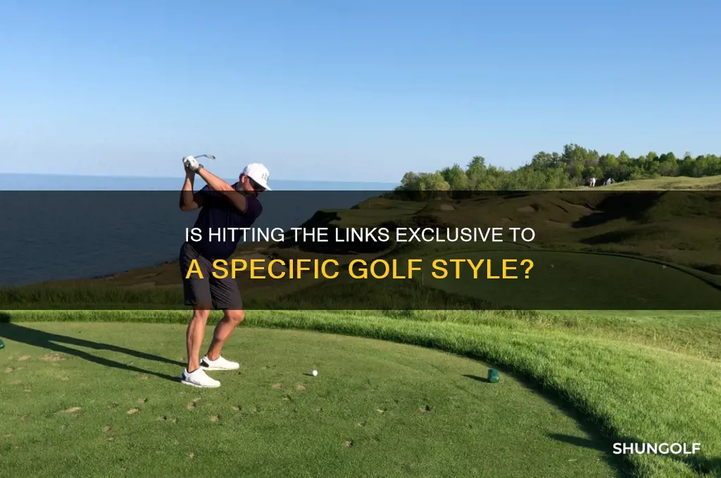 is hitting the links specific to a type of golf