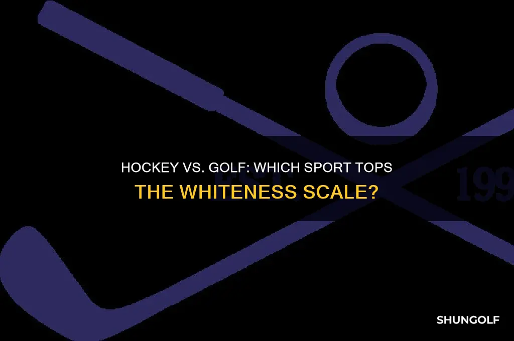 is hockey or golf is the whitest sport