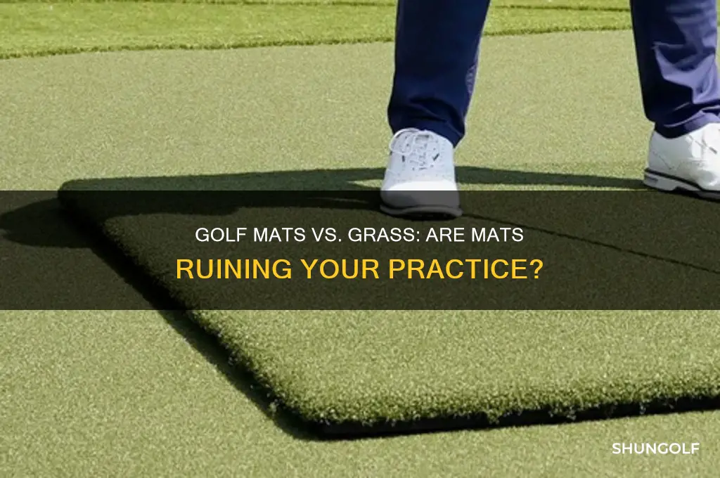 is it bad to practice golf on mats