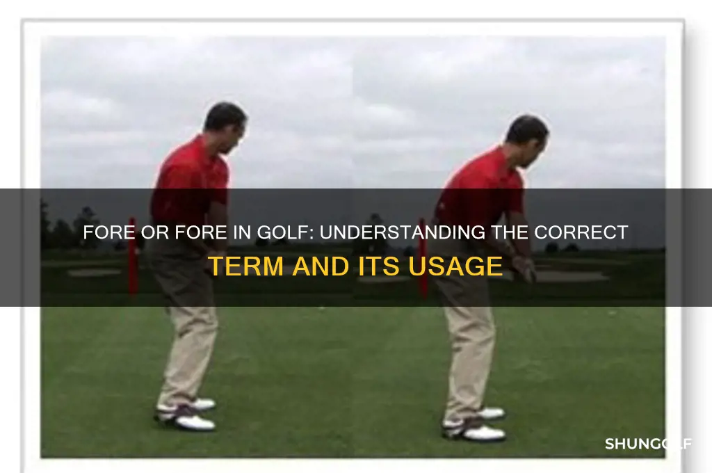 is it fore or fore in golf