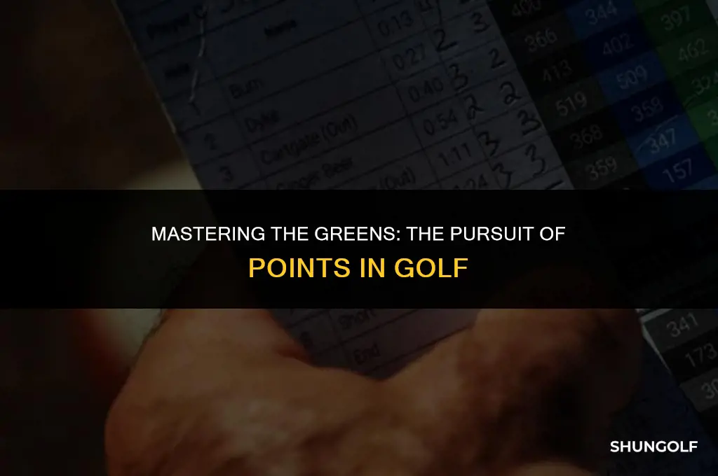 is it good to win points in golf