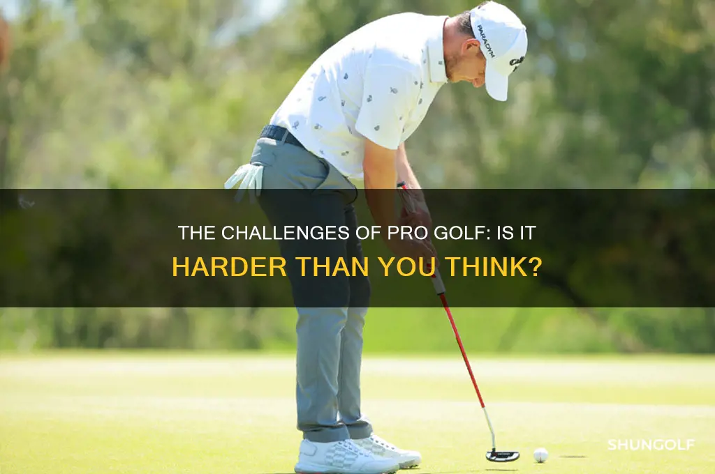 is it hard to be a pro golfer