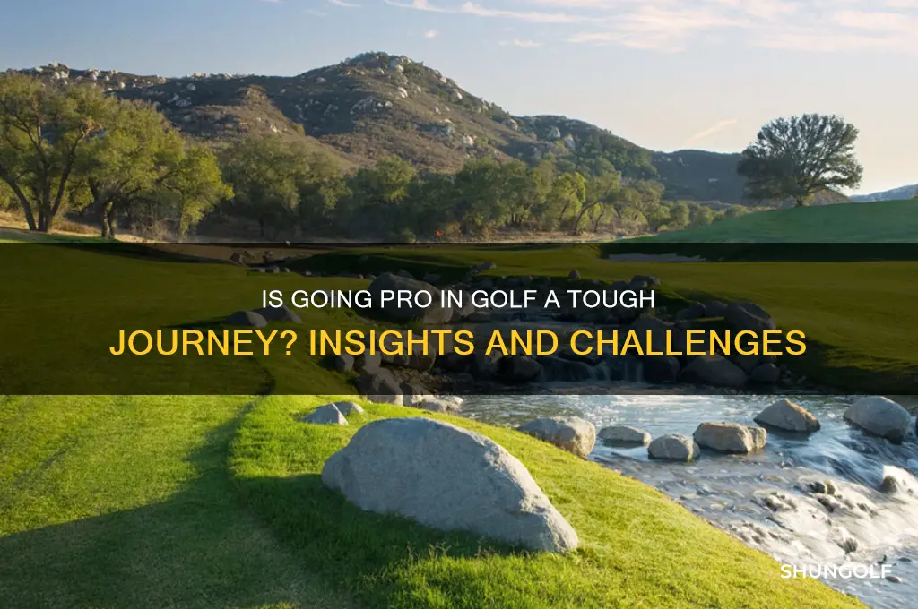 is it hard to go pro in golf