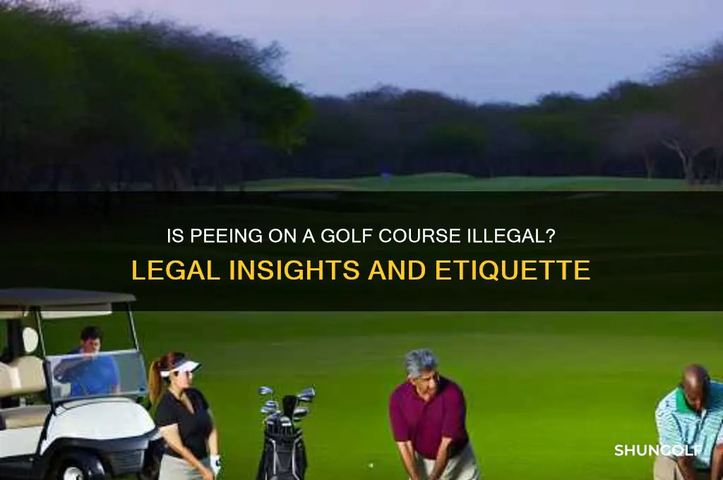 is it illegal to pee on a golf course