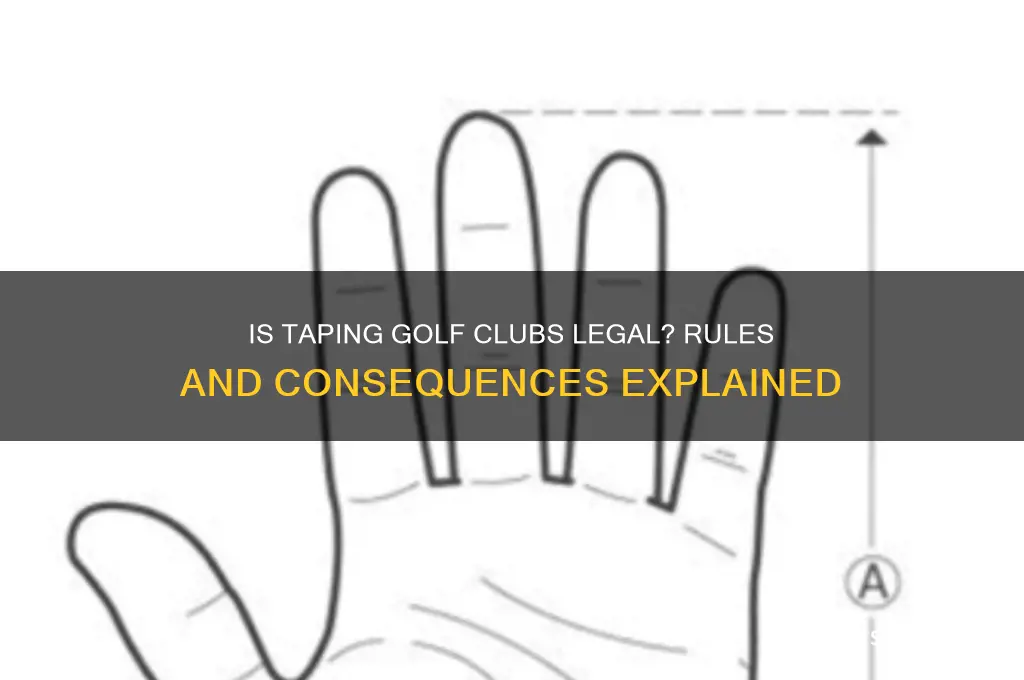 is it illiegal to put tape on golf club