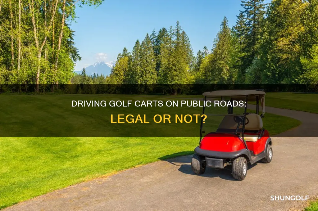is it legal to drive golf carts on the road