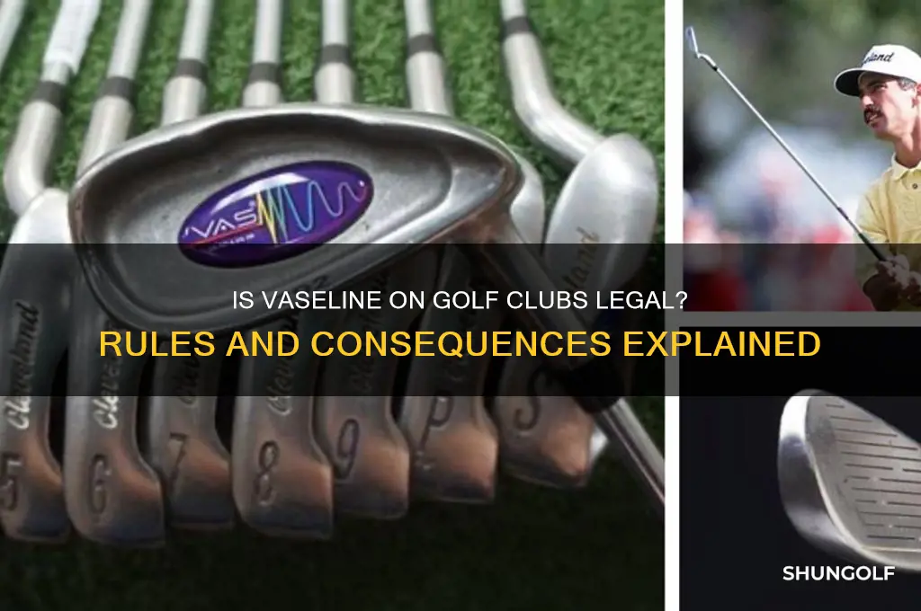 is it legal to put vaseline on golf club