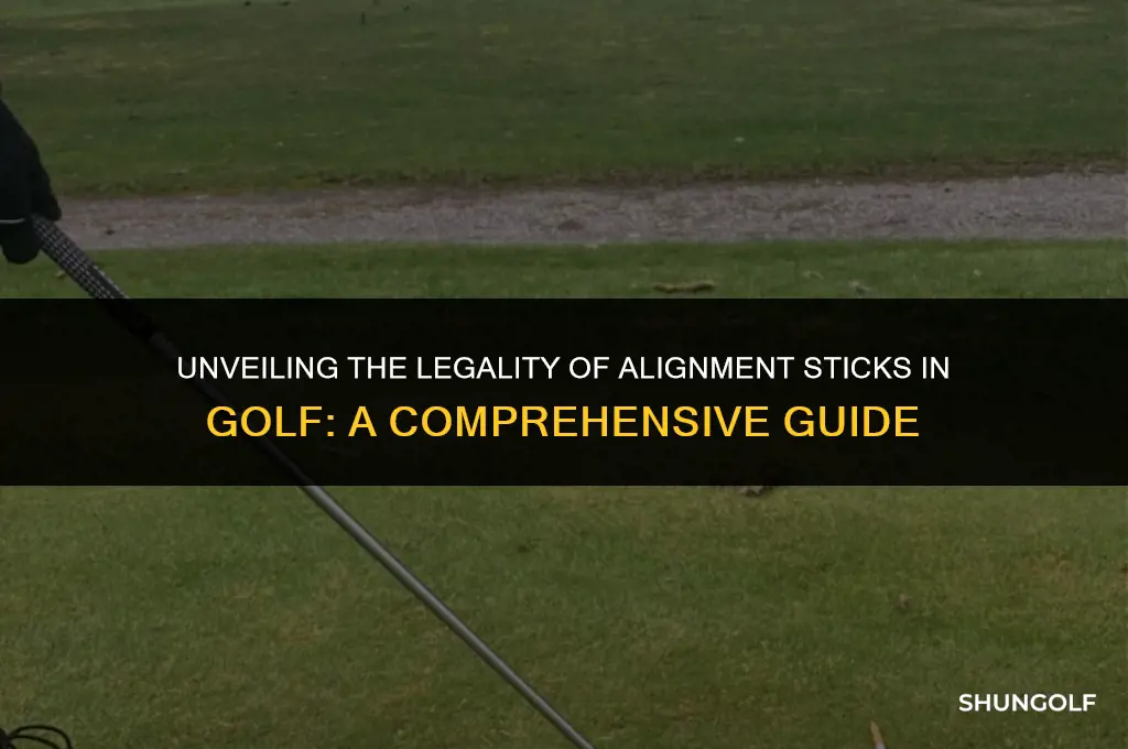 is it legal to use alignment sticks in golf