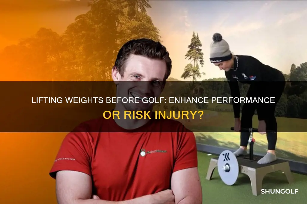 is it ok to lift weights before golf