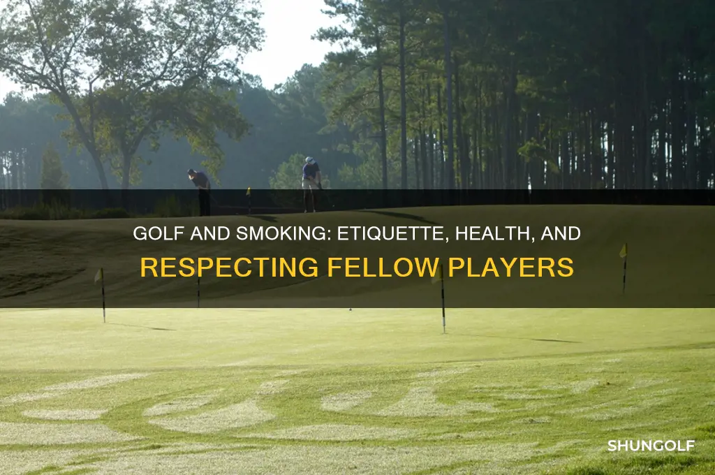 is it ok to smoke on a golf course