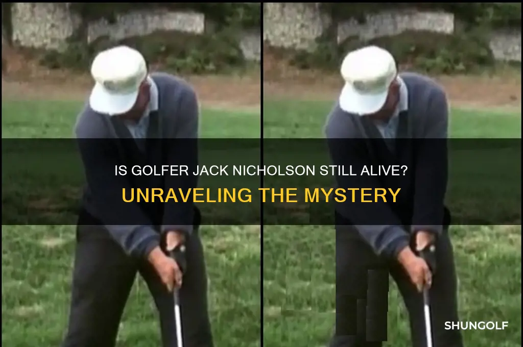 is jack nicholson the golfer still alive