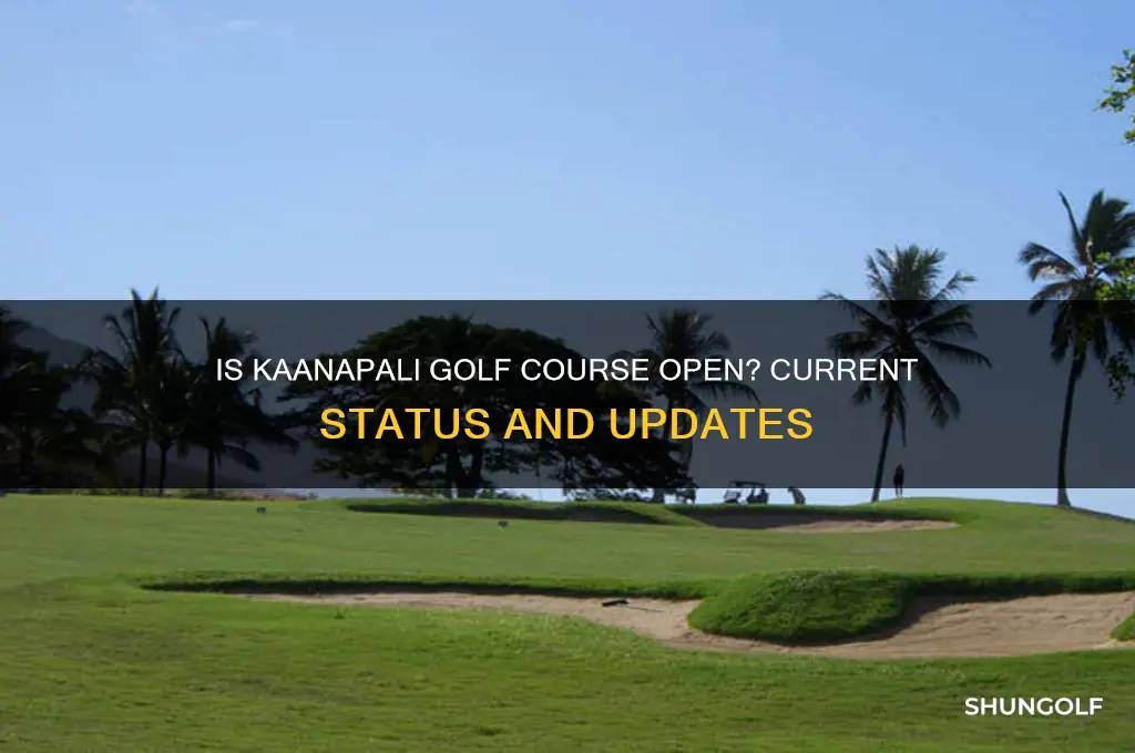 is kaanapali golf course open