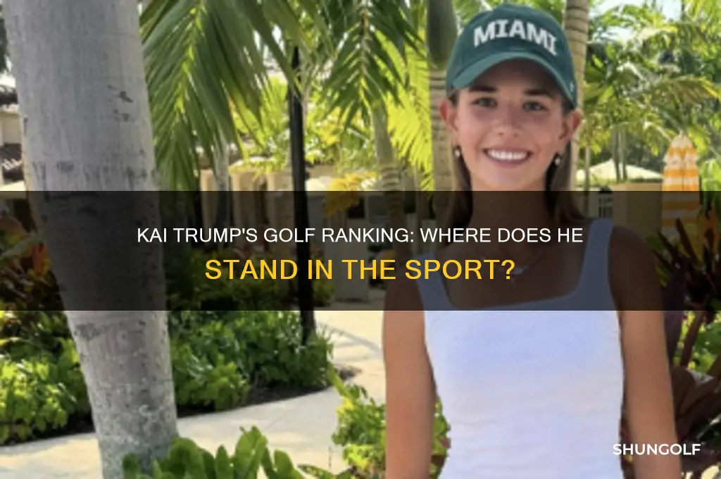 is kai trump ranked in golf