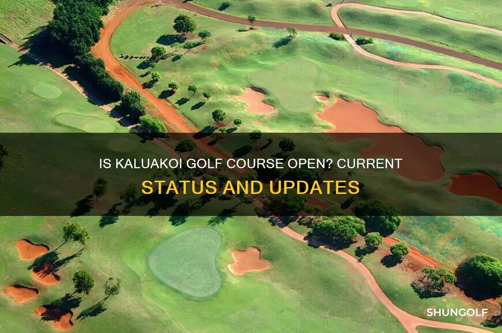 is kaluakoi golf course open