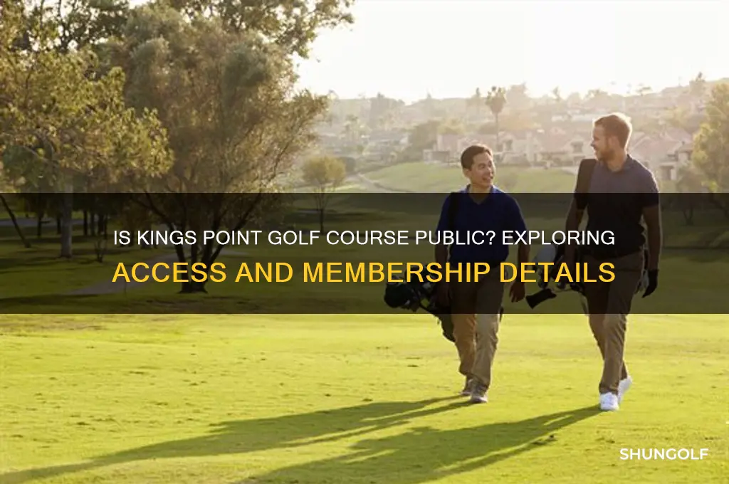 is kings point a public golf course