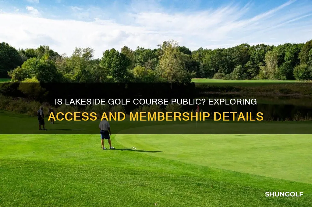 is lakeside golf course public