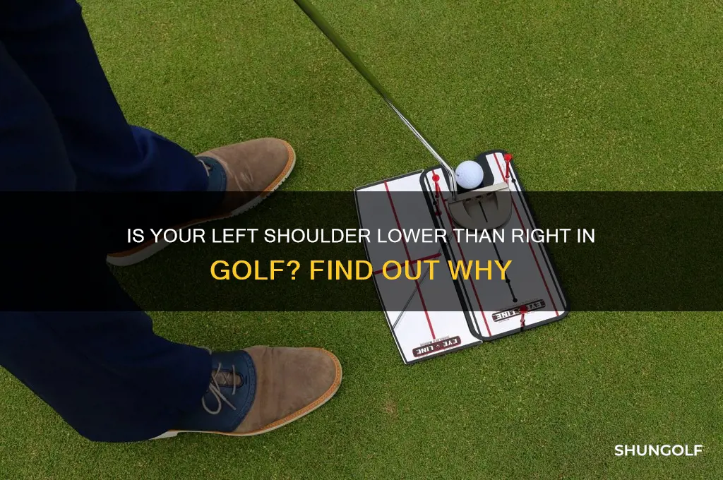 is left shoulder eber lower than right golf