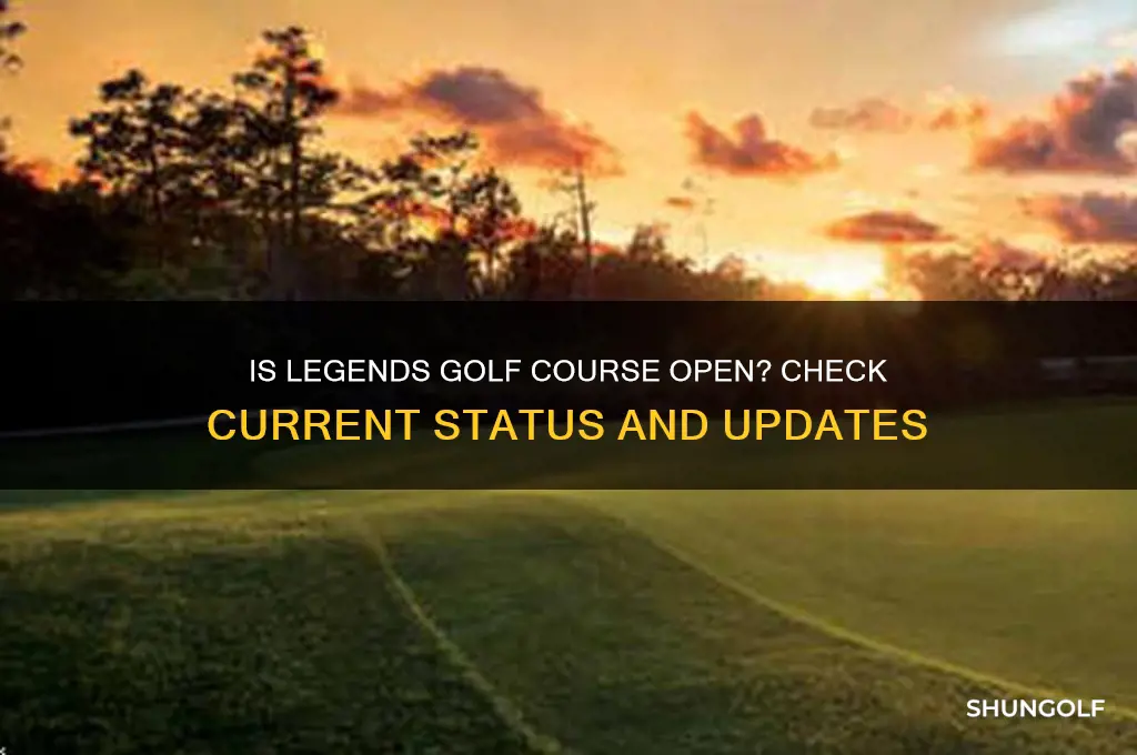 is legends golf course open
