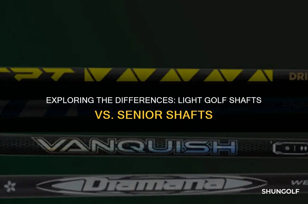 is light golf shaft same as senior