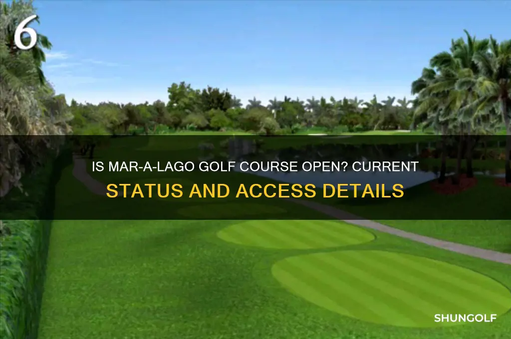 is mar a lago golf course open