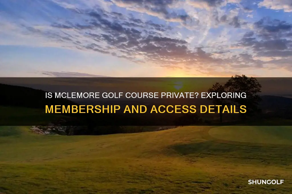 is mclemore golf course private