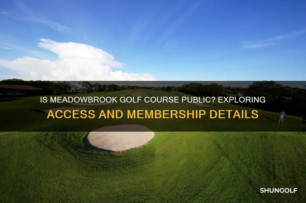 is meadowbrook golf course public