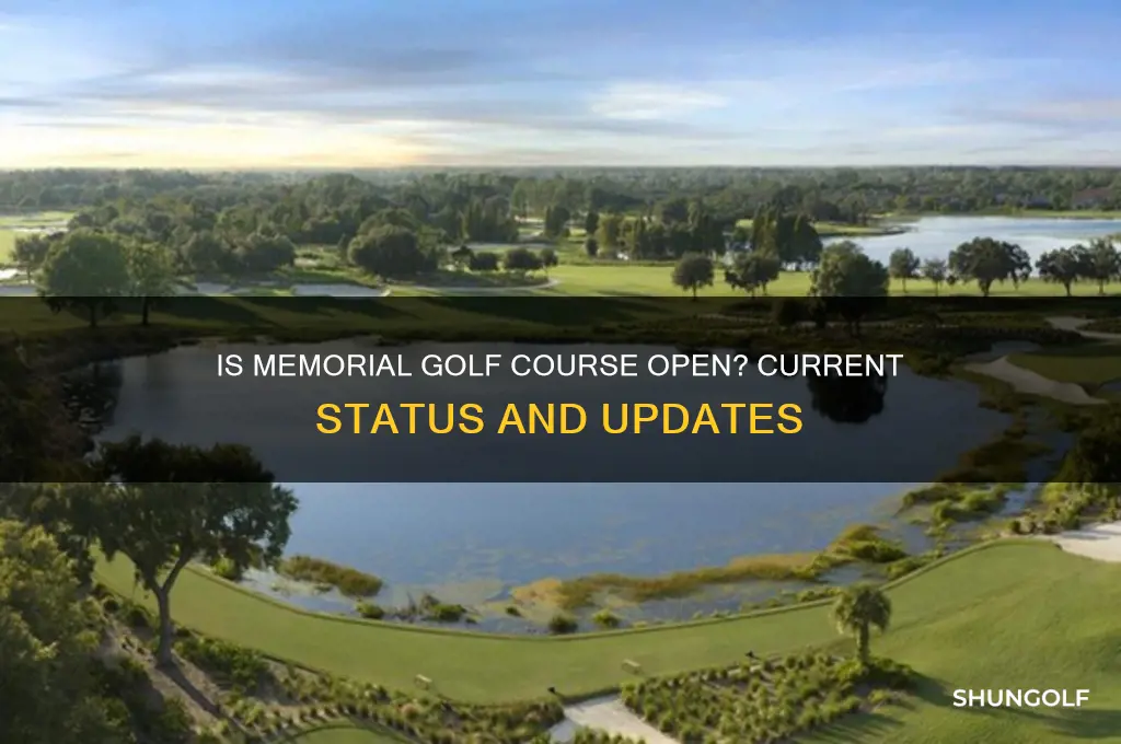 is memorial golf course open