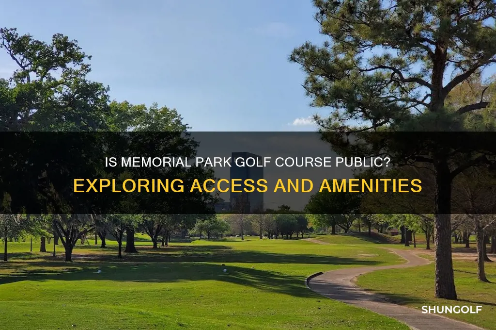 is memorial park golf course public