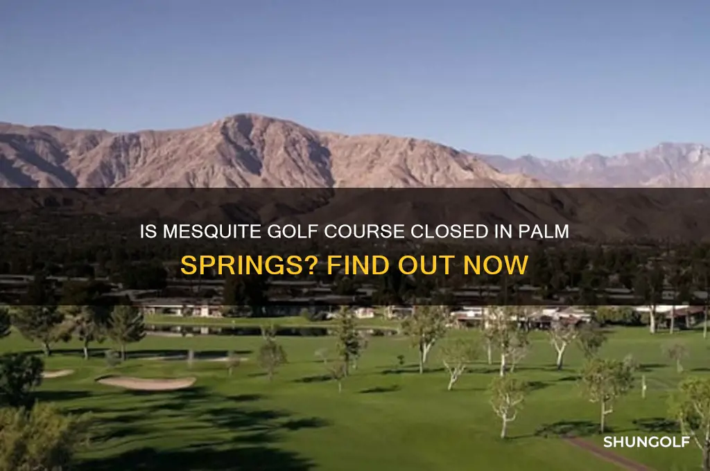 is mesquite golf closed in palm springs