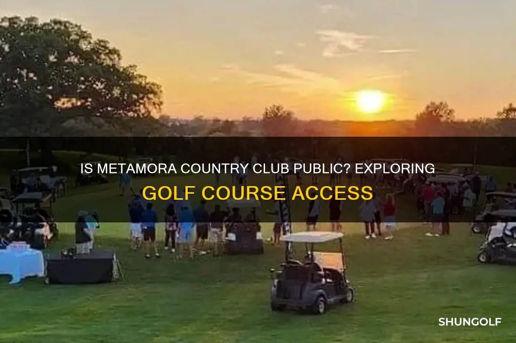 is metamora country club a public golf course