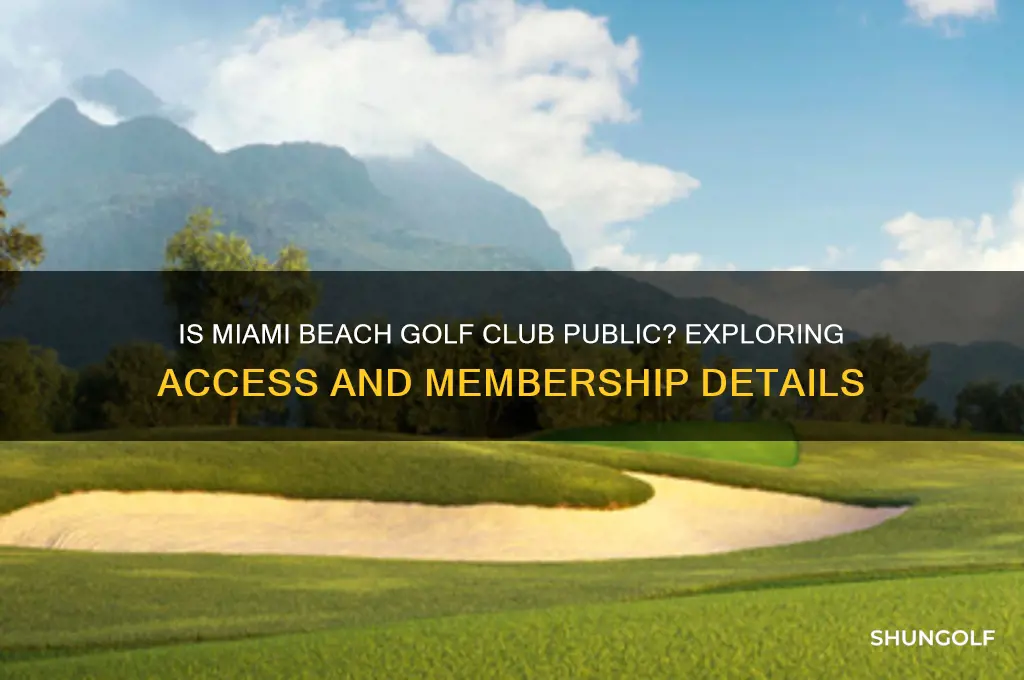 is miami beach golf club public