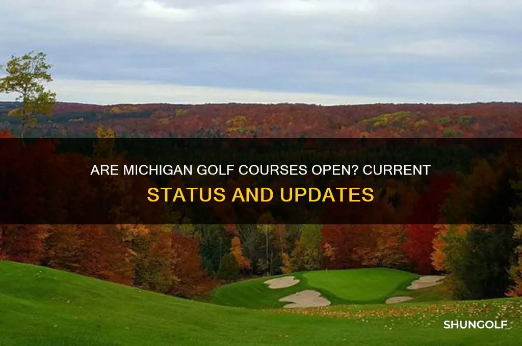 is michigan golf courses open