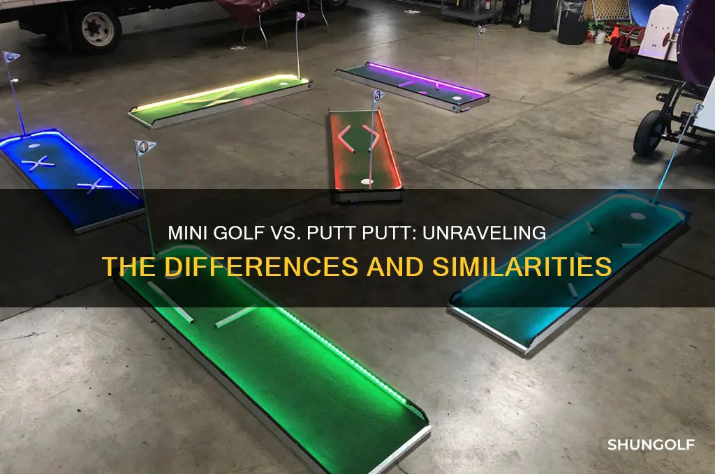 is mini golf and putt putt the same