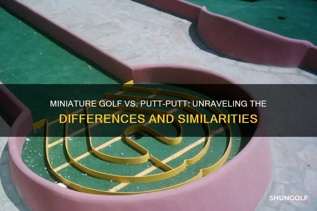is miniature golfing the same as put put