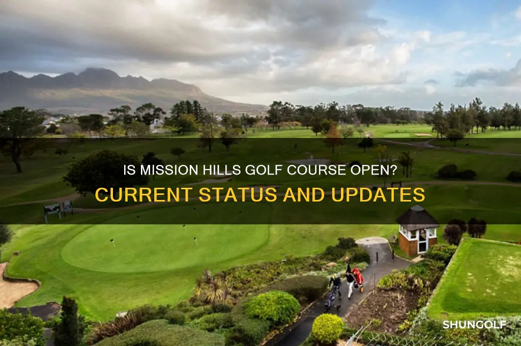 is mission hills golf course open