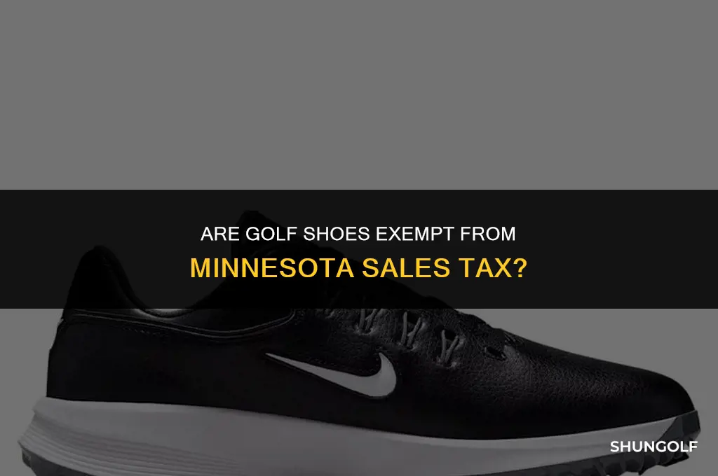 is mn sales tax payable on golf shoes