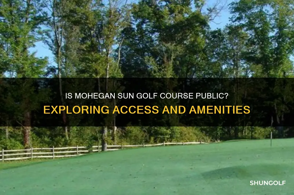 is mohegan sun golf course public