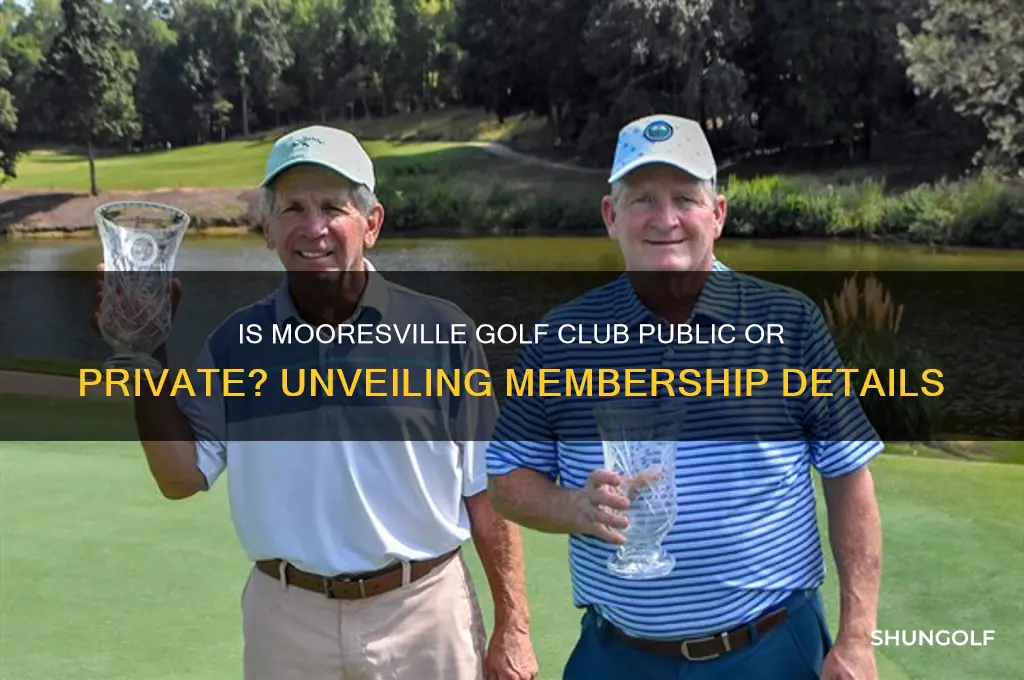 is mooresville golf club public or private