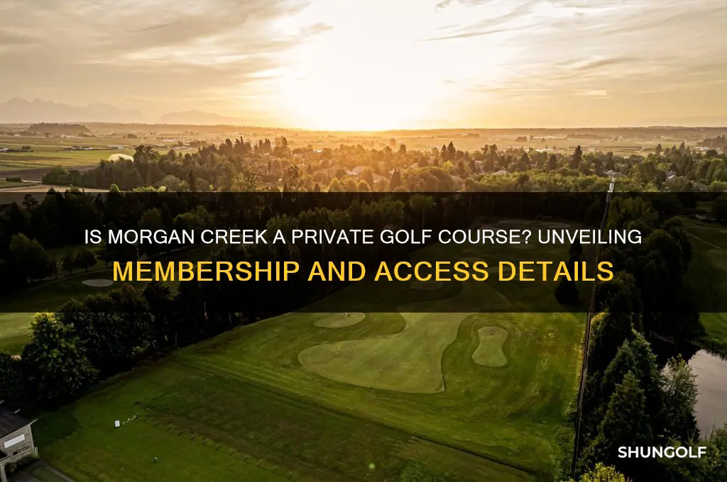is morgan creek a private golf course